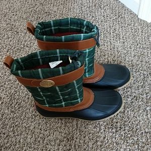 Tommy Hilfiger Women's Arcadia green plaid boots